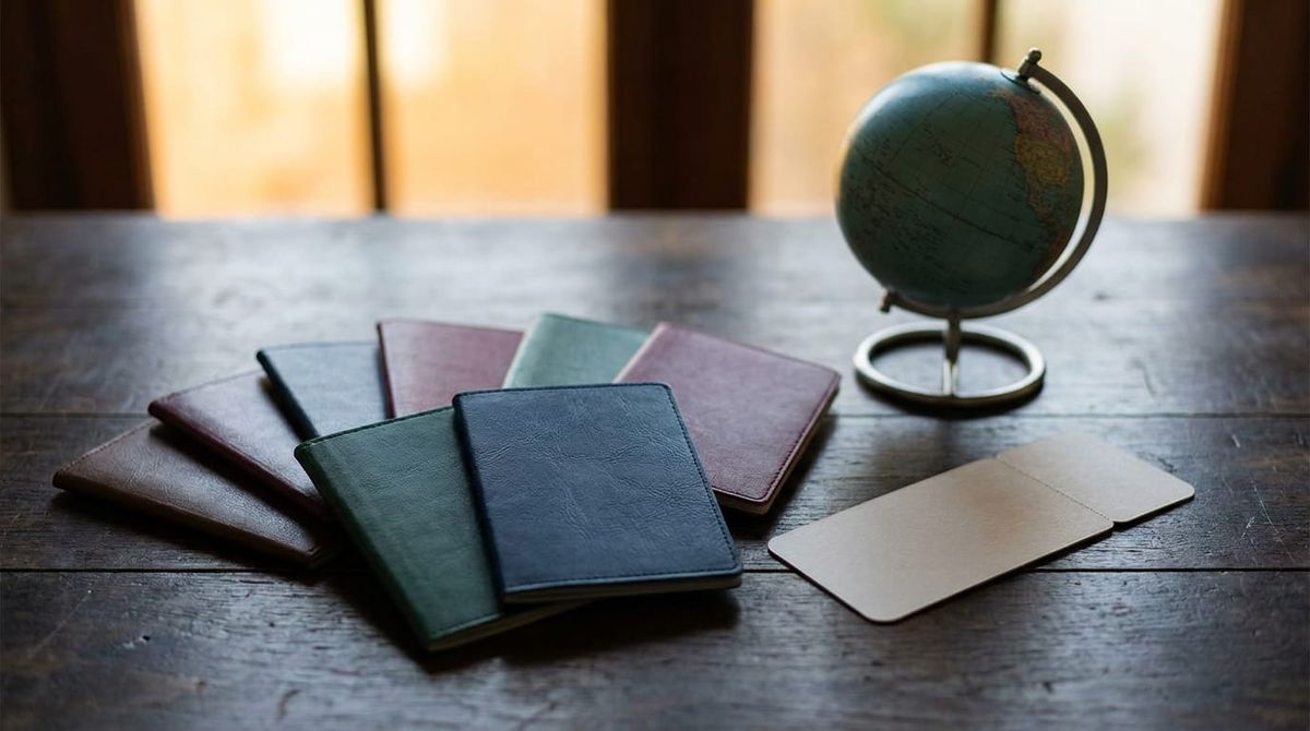 Several passports fanned out beside a globe, representing a second passport and second citizenship