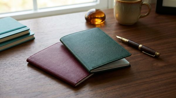 Two passports in different colours on a desk, representing holding dual citizenship