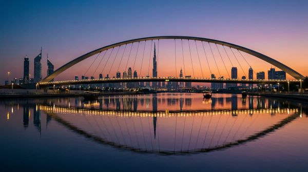 The Meydan district of Dubai with the Downtown skyline beyond, representing Meydan Free Zone