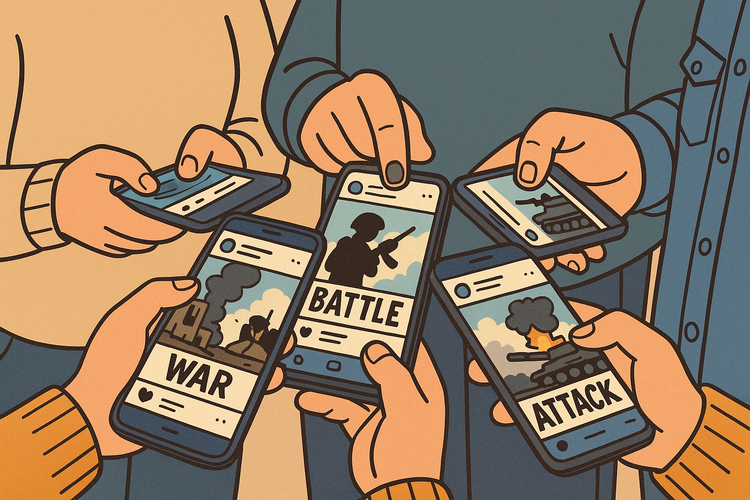 Social media at a time of war