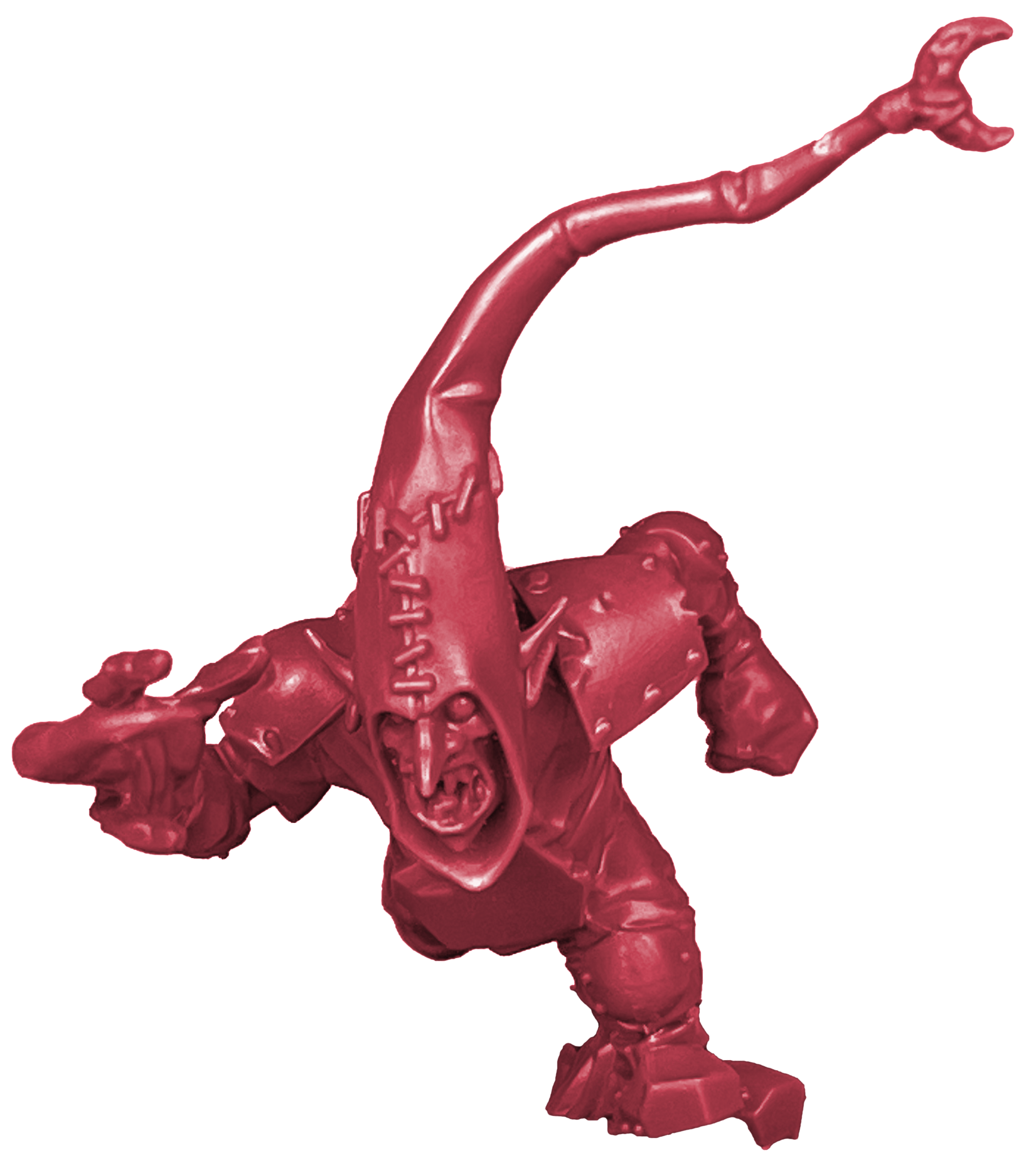 A running (and tripping) Night Goblin with a Giant Hand/Claw mutation.