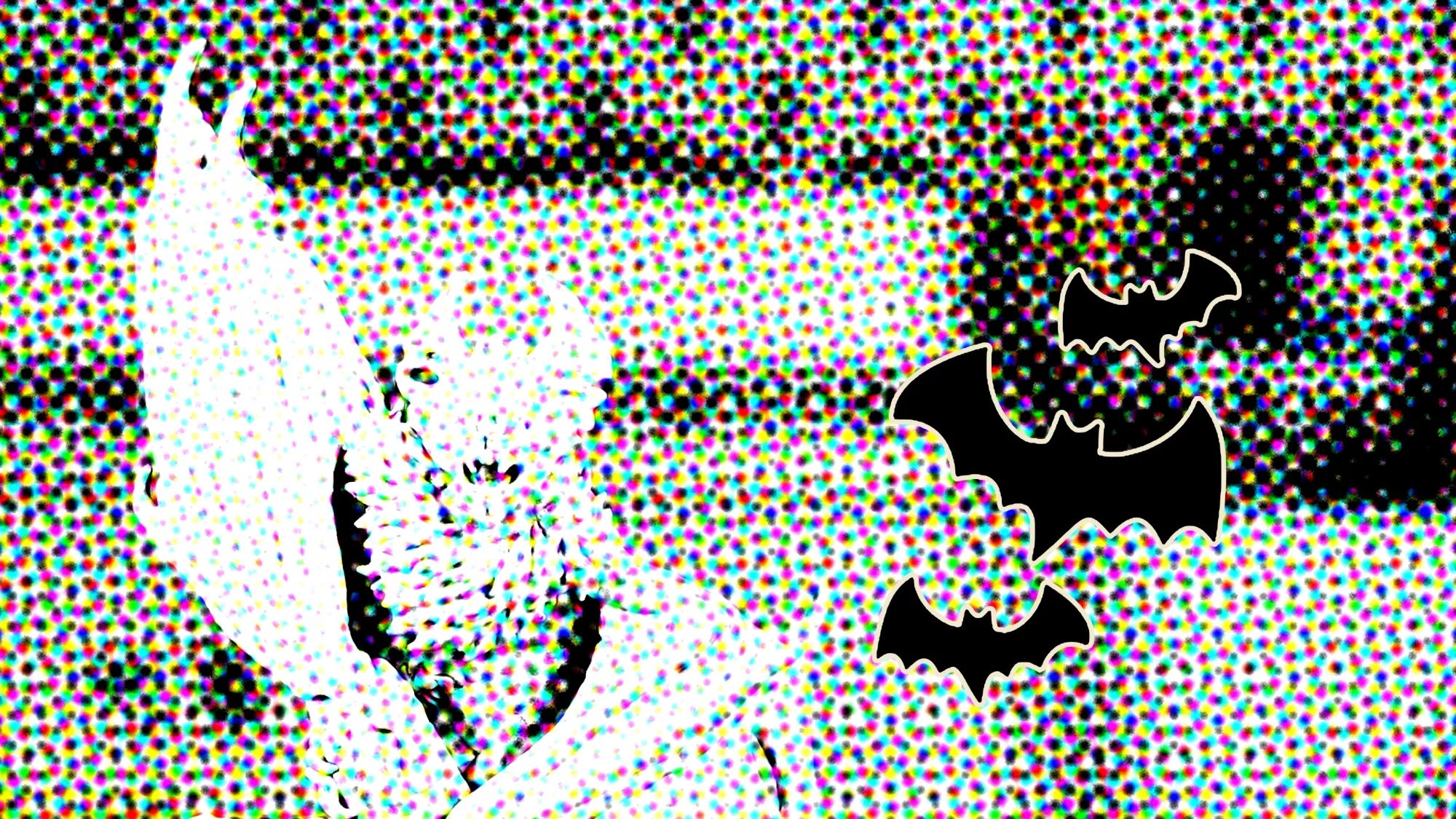 Big bats darken the sky.