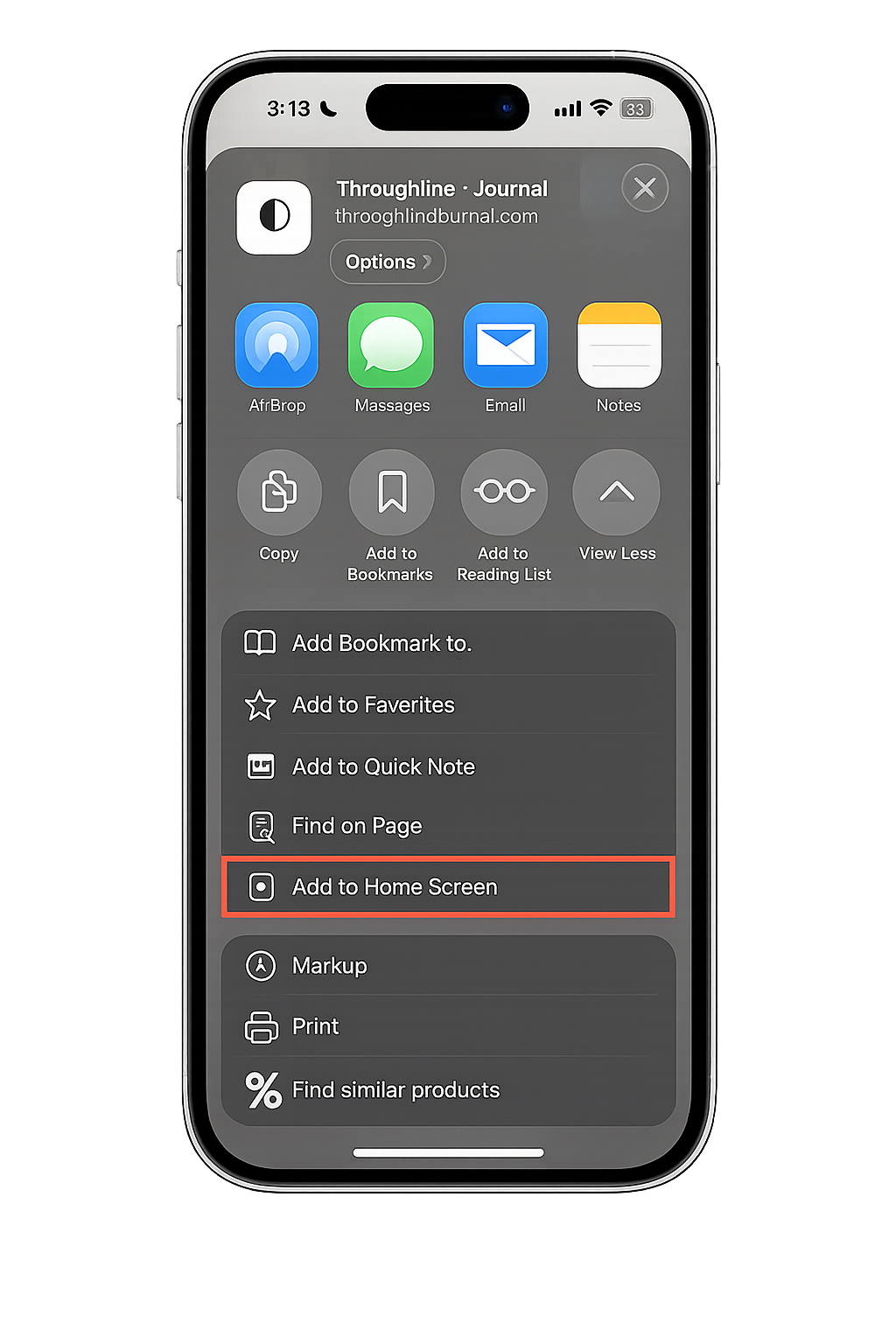 Add to Home Screen tutorial