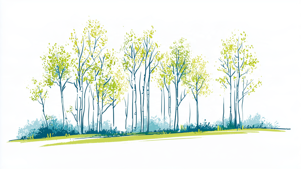 Aspen Tree in Parker Colorado Sketch