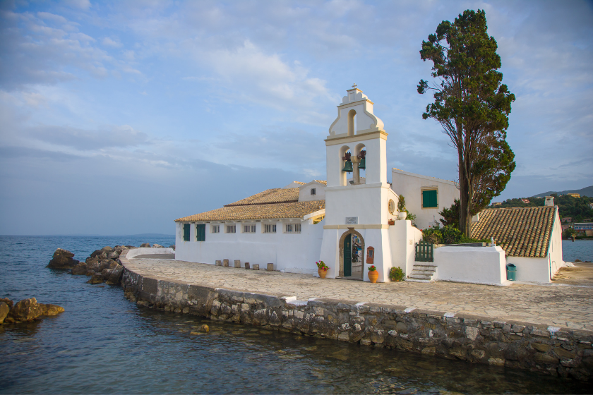 Visiter Corfou Monastère de Vlacherna