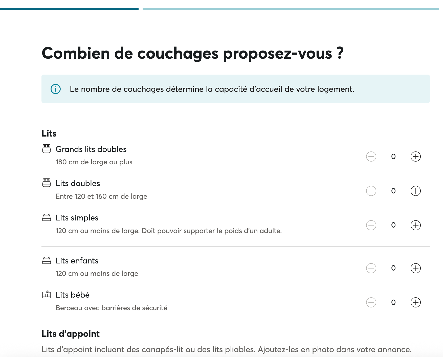 Interface de complétion de sa maison sur la plateforme HomeExchange