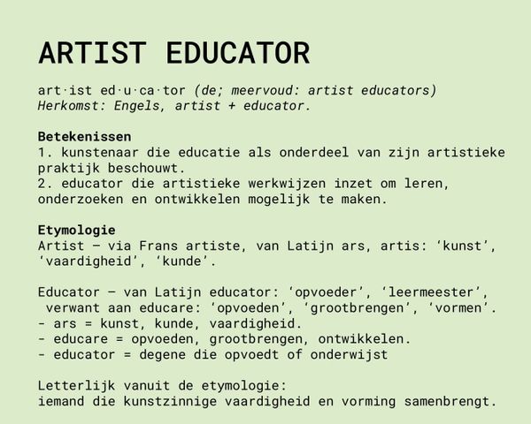 Artist Educator