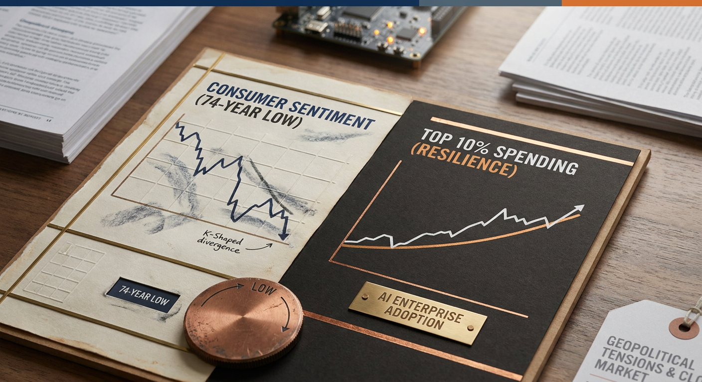 74-Year Low Consumer Sentiment vs. Top 10% Spending