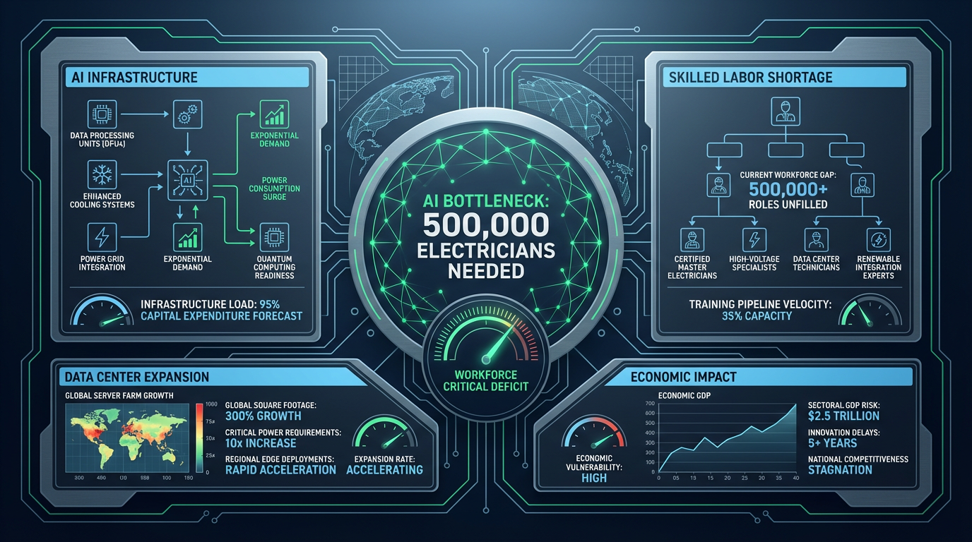 AI Bottleneck: 500,000 Electricians Needed