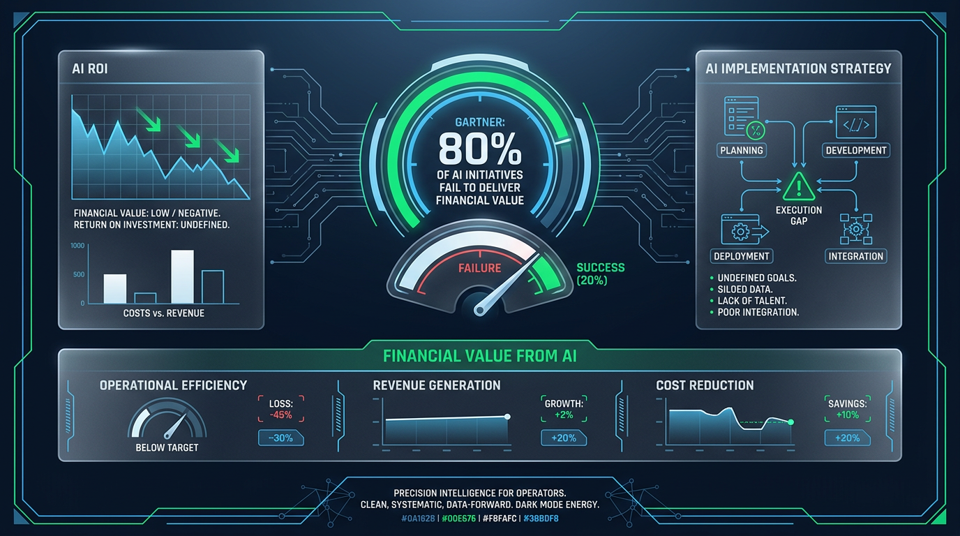 Gartner Says 80% of AI Initiatives Lack Financial Value