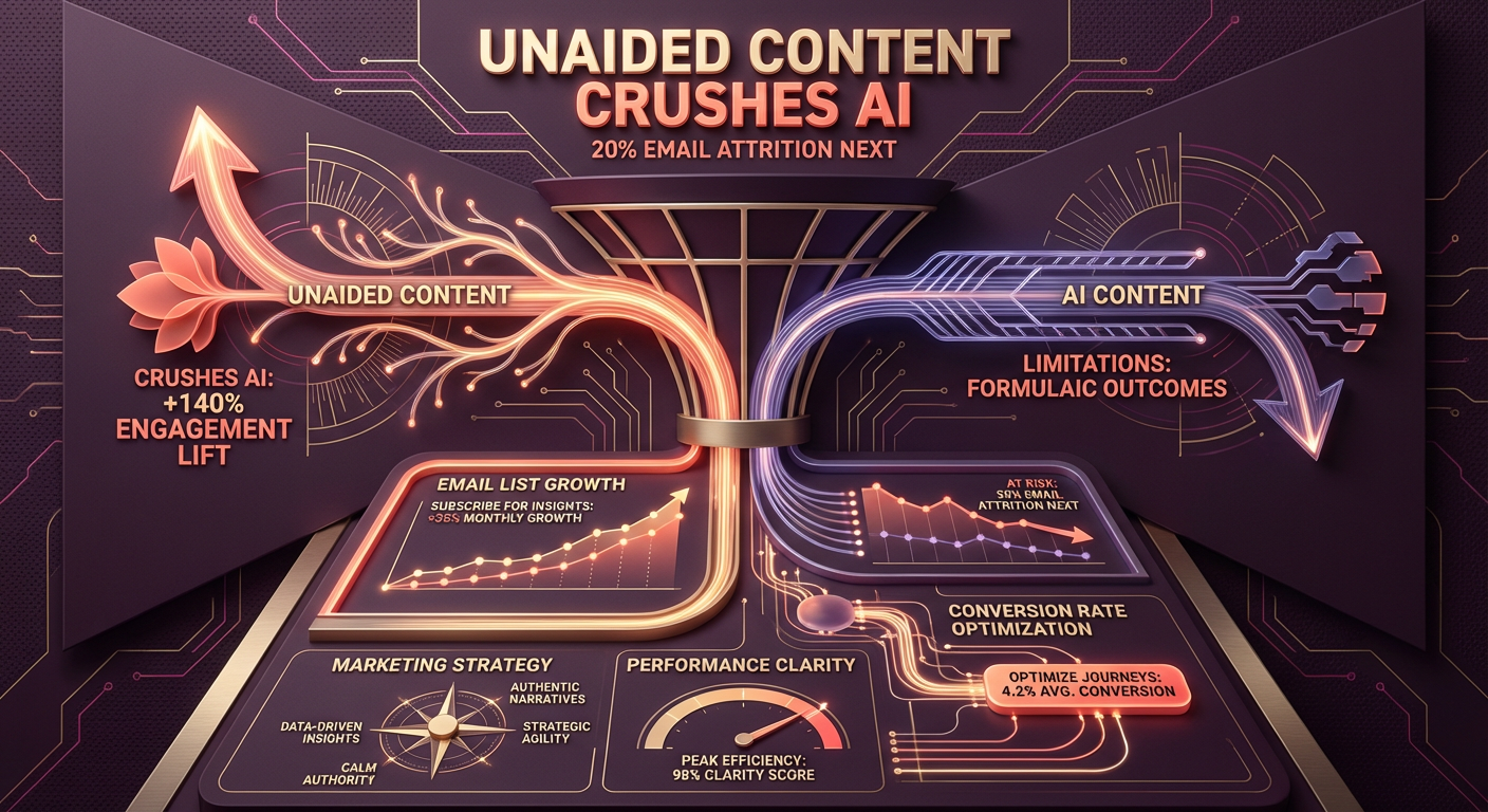 Unaided Content Crushes AI. 20% Email Attrition Next.