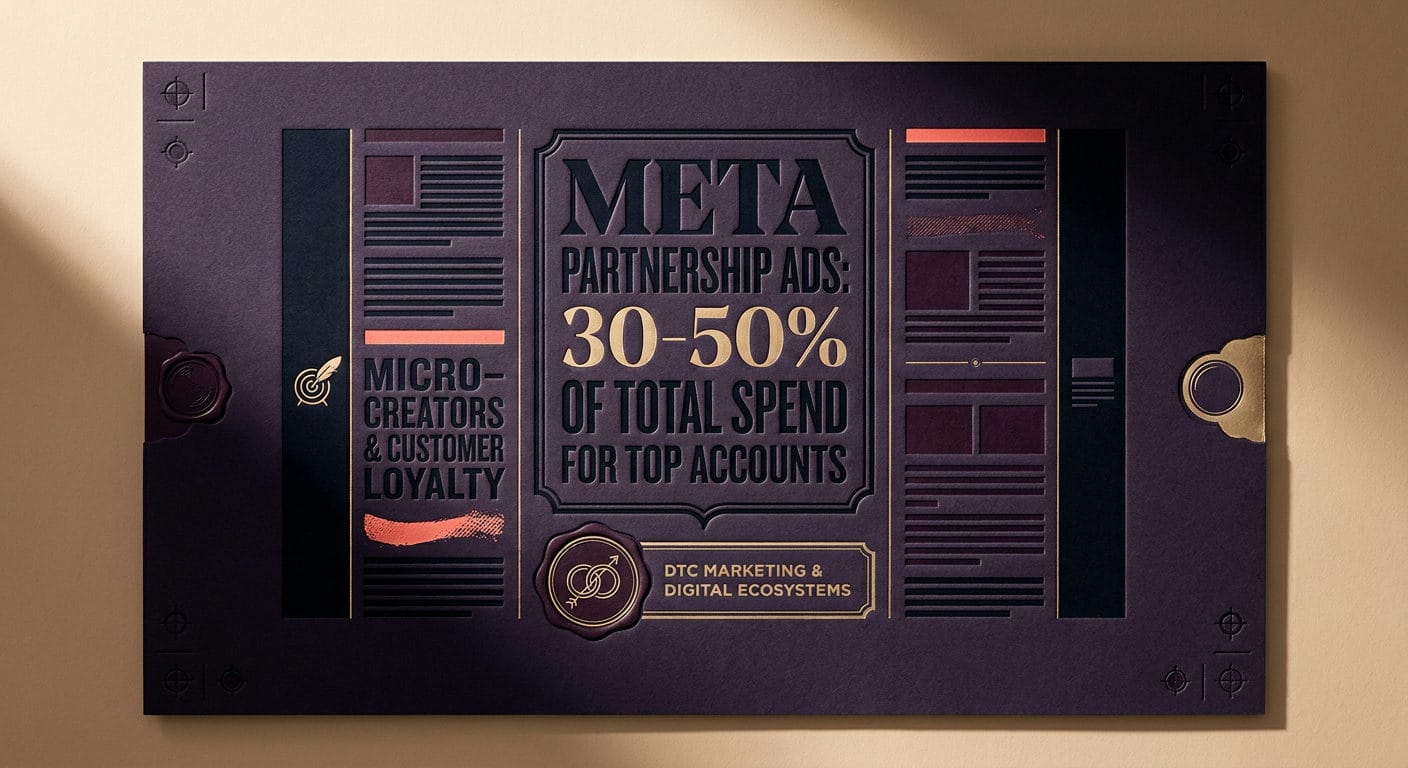 30-50% of Some DTC Ad Spend Now Goes to Meta Partnership Ads