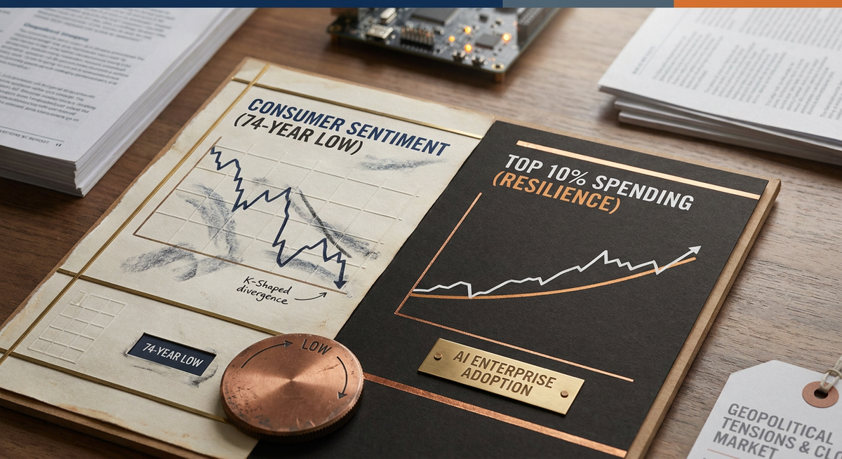 74-Year Low Consumer Sentiment vs. Top 10% Spending