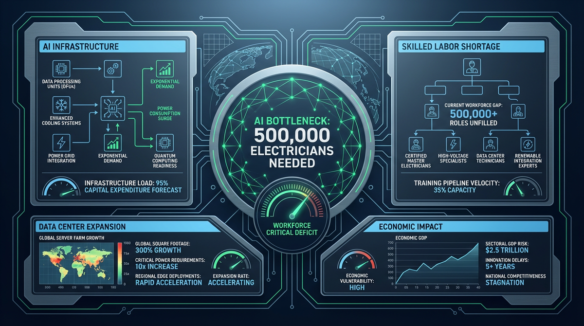 AI Bottleneck: 500,000 Electricians Needed