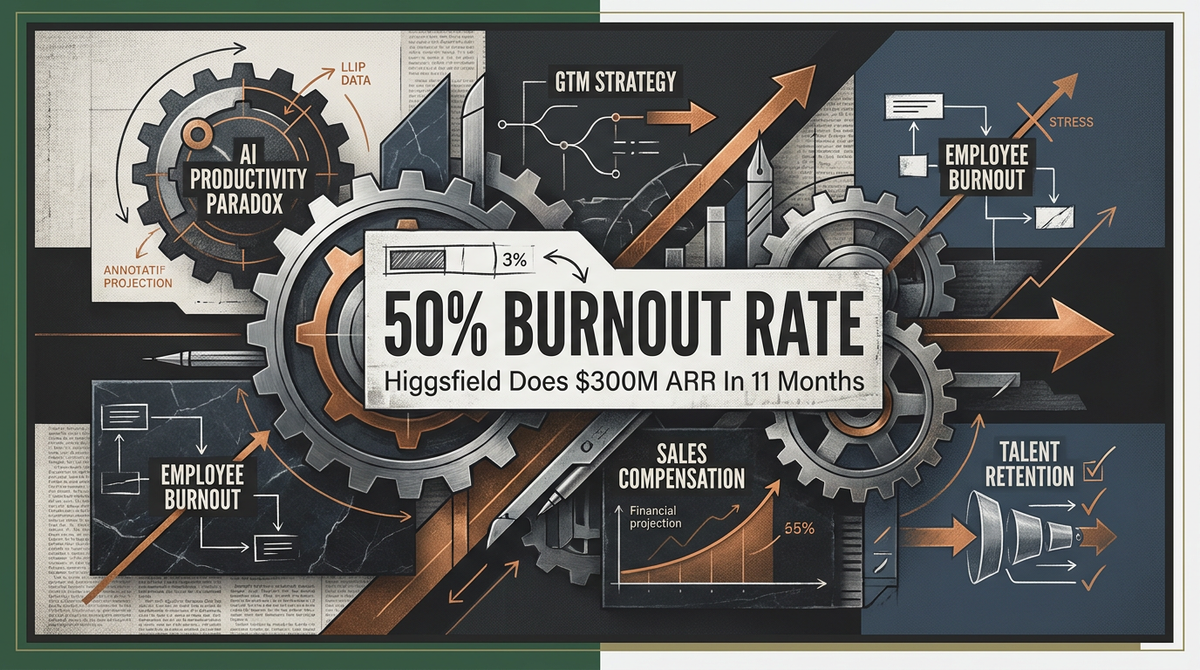 Higgsfield Hits $300M ARR, but Burnout Surges Past 50%