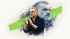 Editorial portrait collage of Ange Postecoglou
