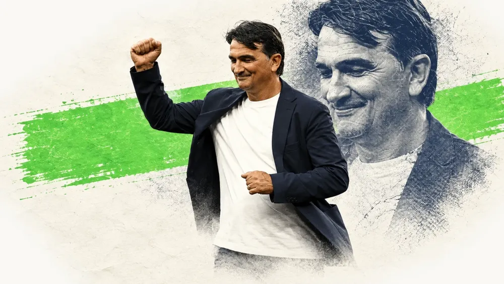 Editorial portrait collage of Zlatko Dalic