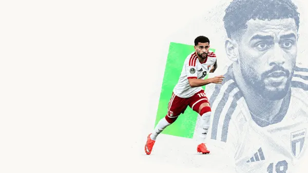 Editorial collage of Ali Saleh in United Arab Emirates colours