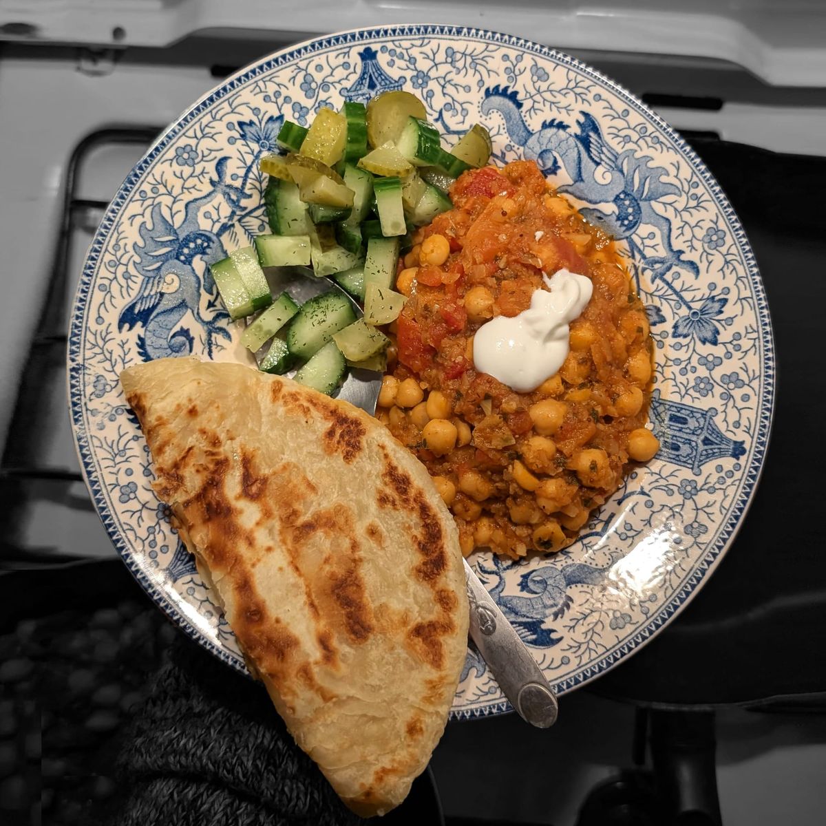 Chana masala with paratha