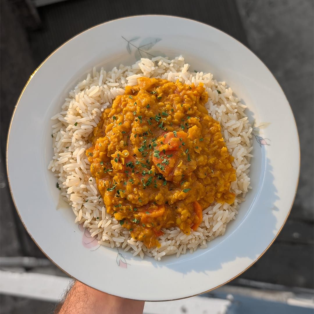 Red lentil dal