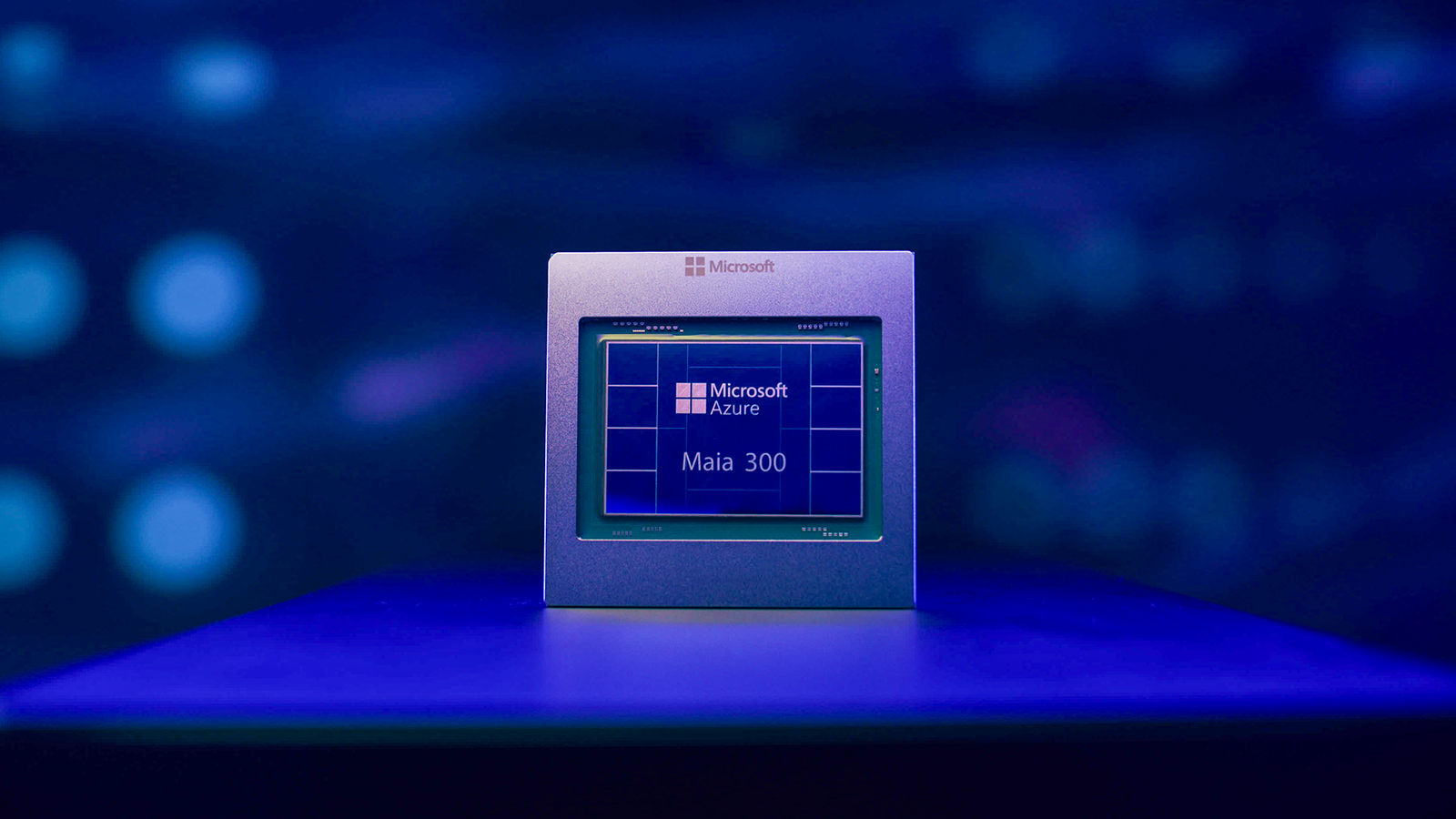 Microsoft Azure Maia 300 prototype AI chip.