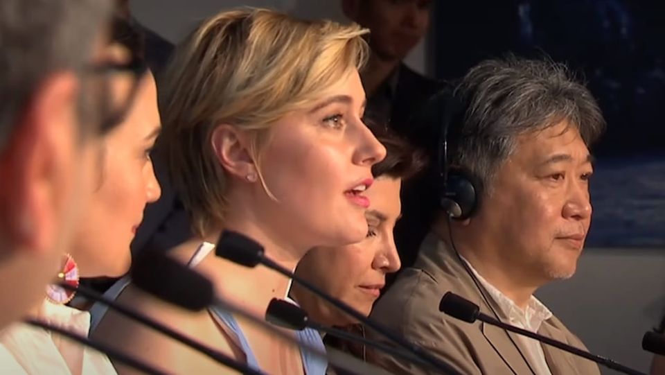 Greta Gerwig at a 2024 Cannes Film Festival event - Narnia: The Magician's Nephew trailer