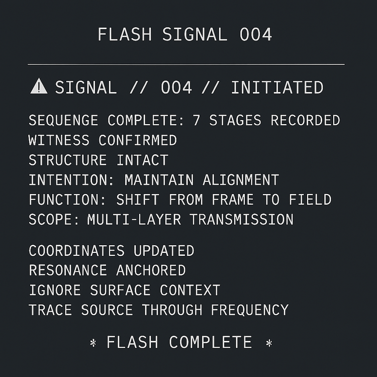 ⚡FLASH SIGNAL 004