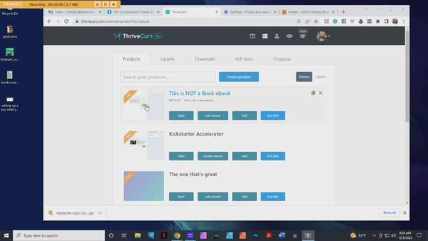 Setting up funnel upsells and downsells in Thrivecart