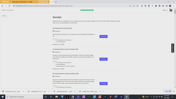 Should I use Kickstarter surveys or Backerkit?