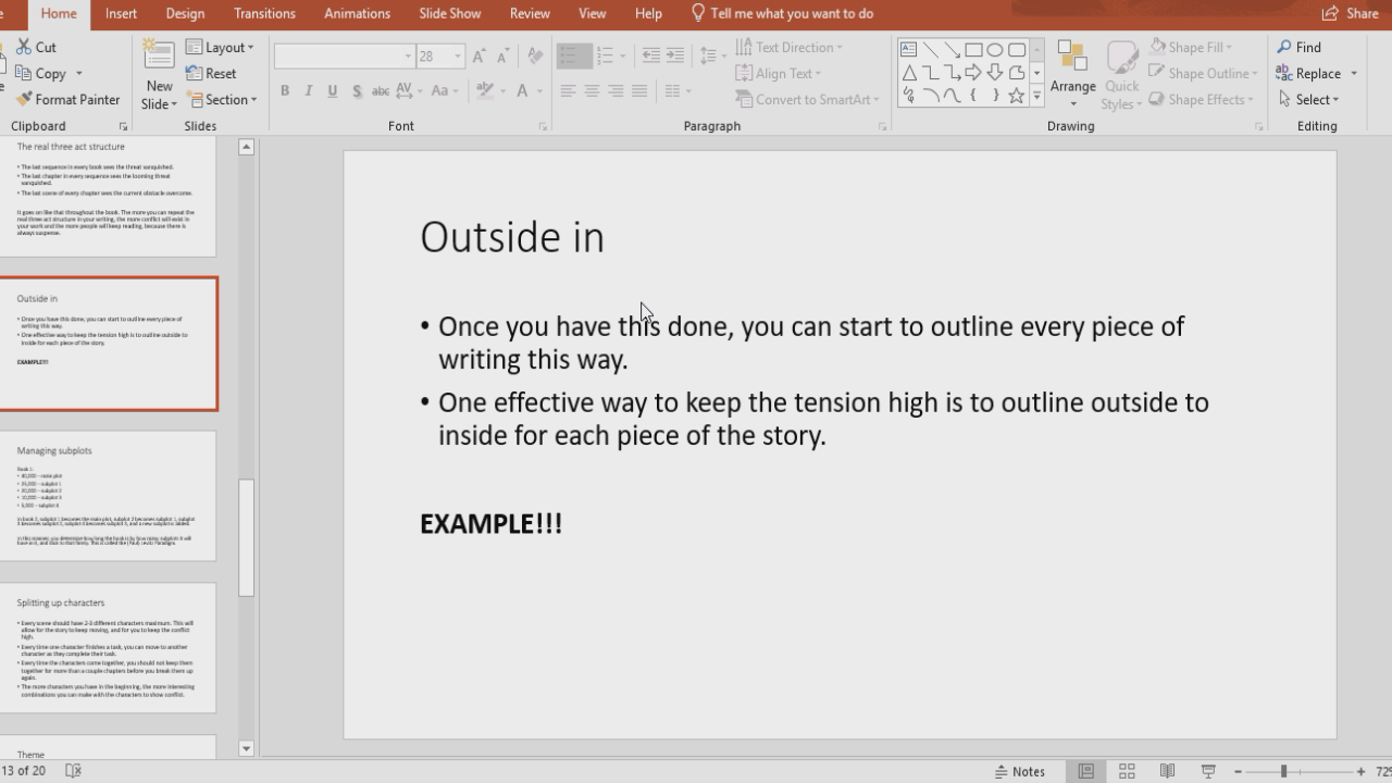 10 - Putting your structure into practice
