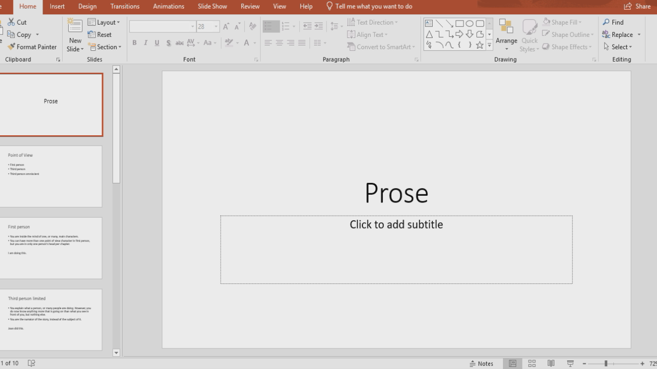 12 - Examples of writing prose