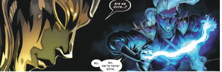 A detail from RESURRECTION OF MAGNETO #3.