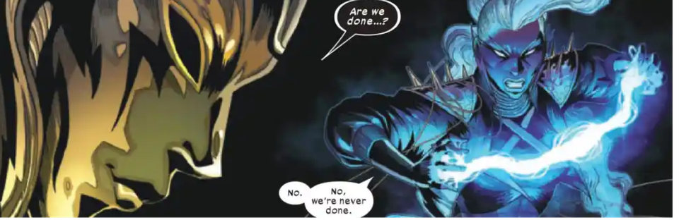 A detail from RESURRECTION OF MAGNETO #3.