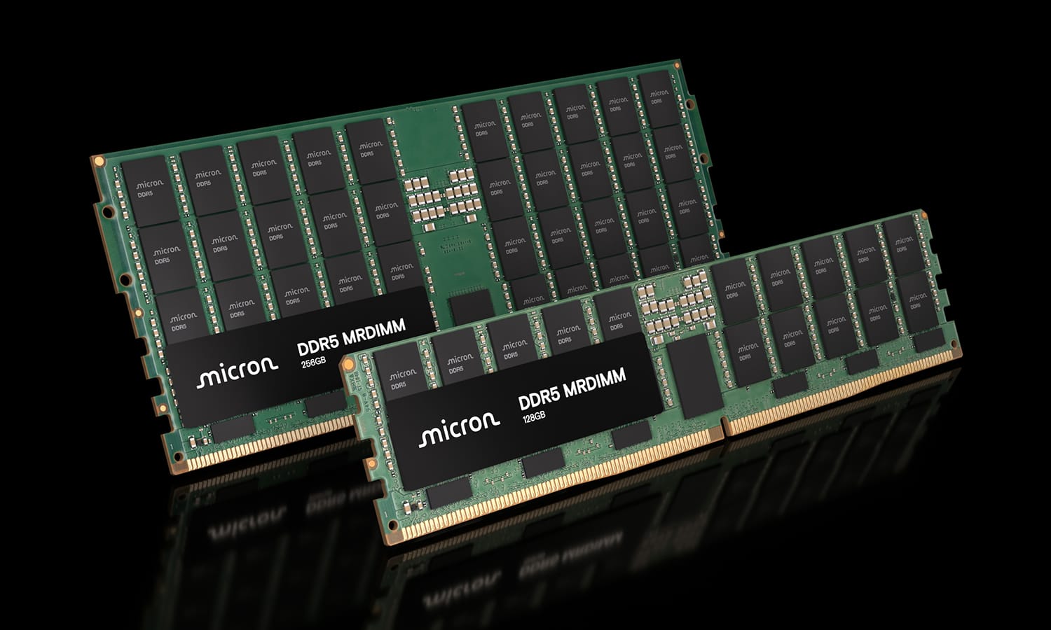 Micron DDR5 MRDIMM 128GB와 256GB 공식 제품 사진