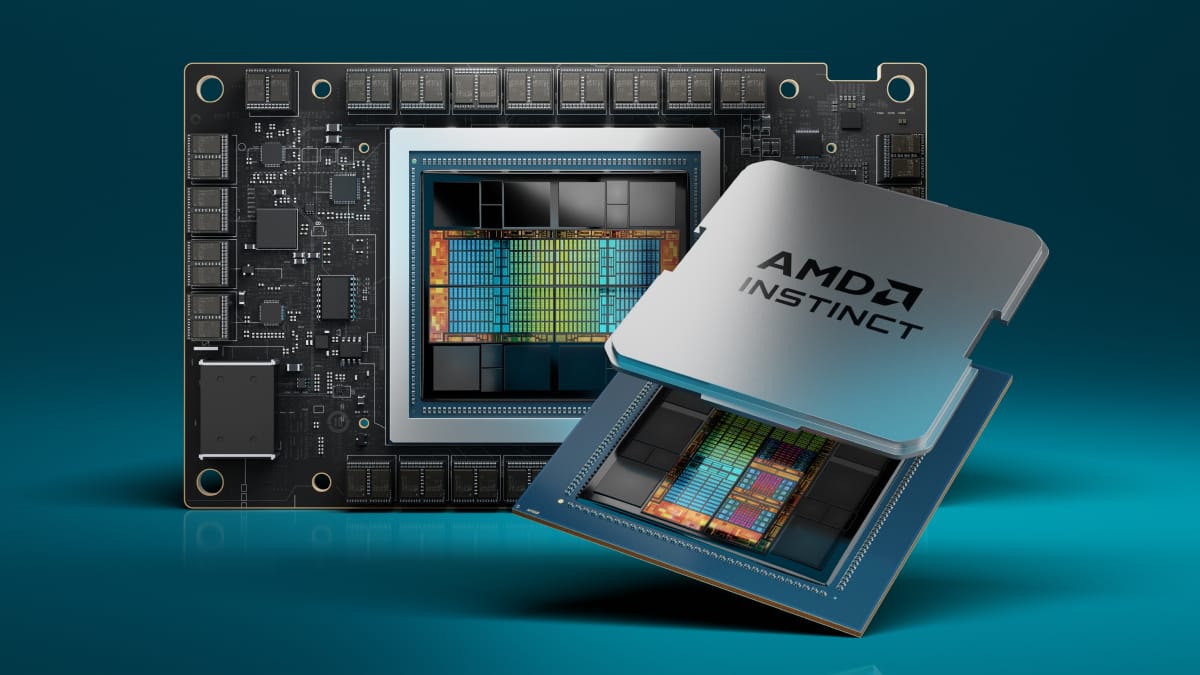 AMD Instinct MI300X OAM 모듈과 패키지 공식 이미지