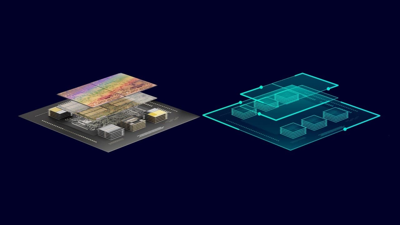 Siemens가 Precision Innovations 인수 계약 발표에 사용한 공식 AI 반도체 설계 콘셉트 이미지