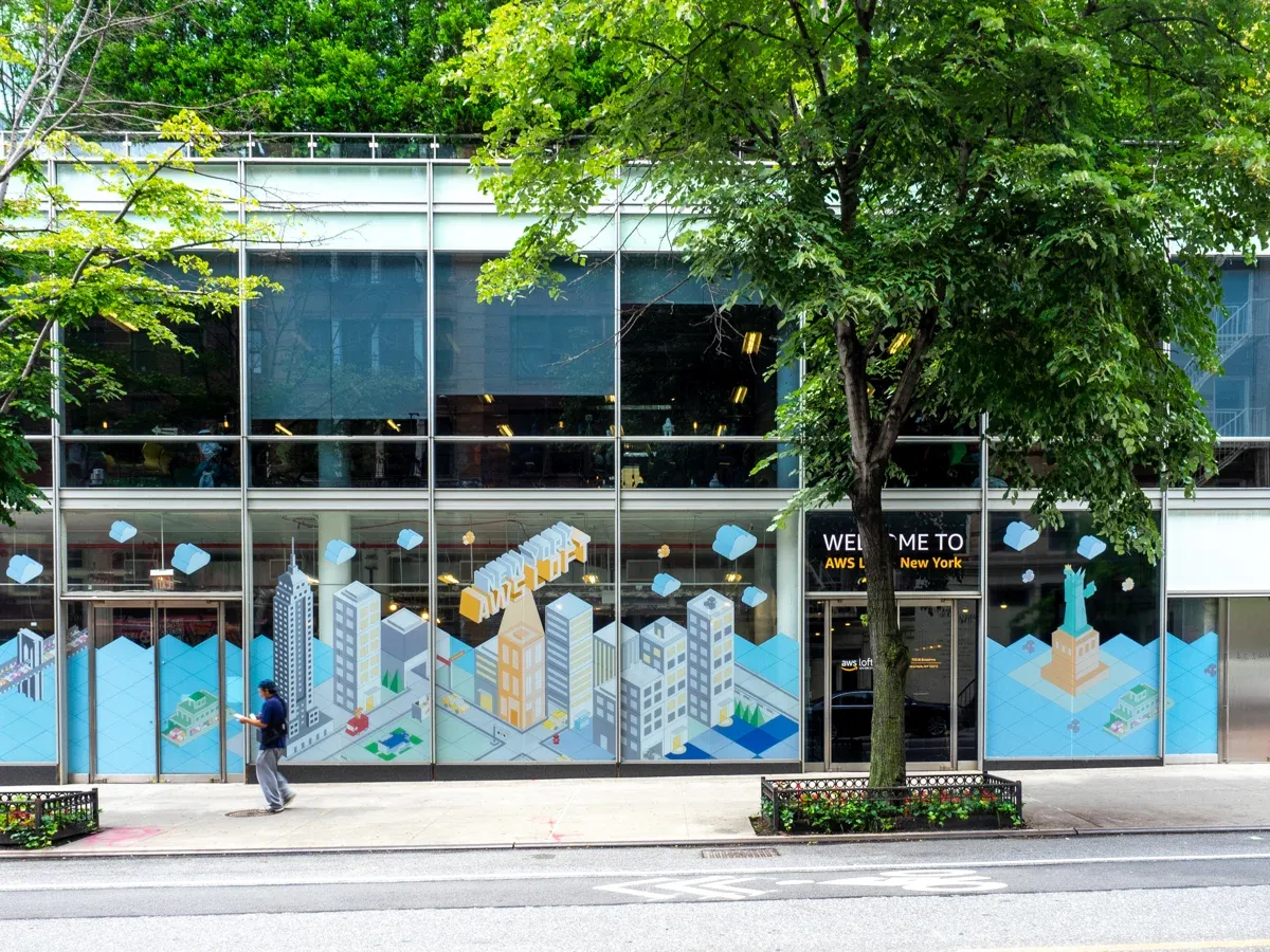 2019년 6월 뉴욕 AWS Loft. 과거 AWS 시설 참고 사진