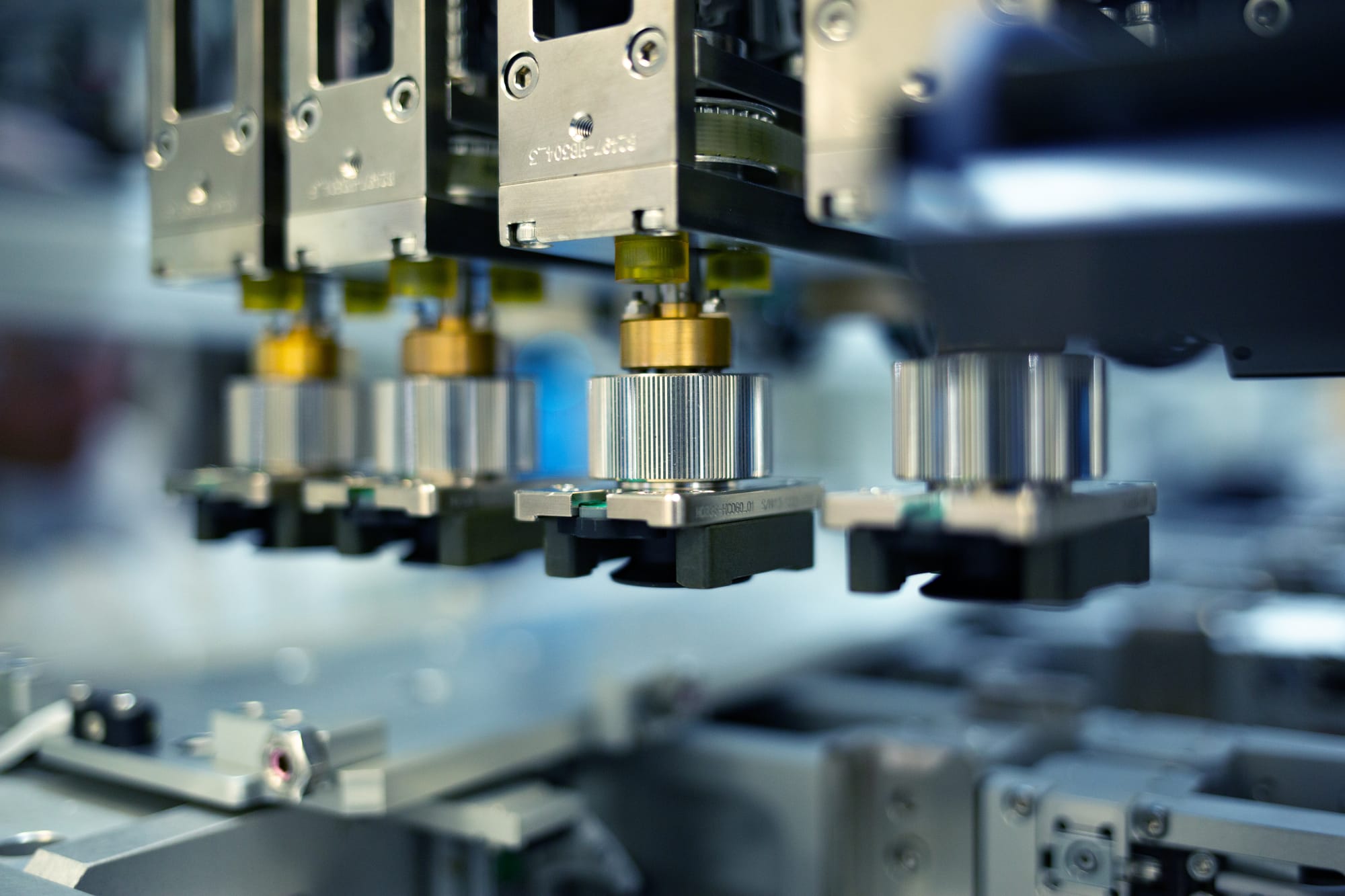 Automated handlers for completed packages, Intel Chandler, December 2023.
