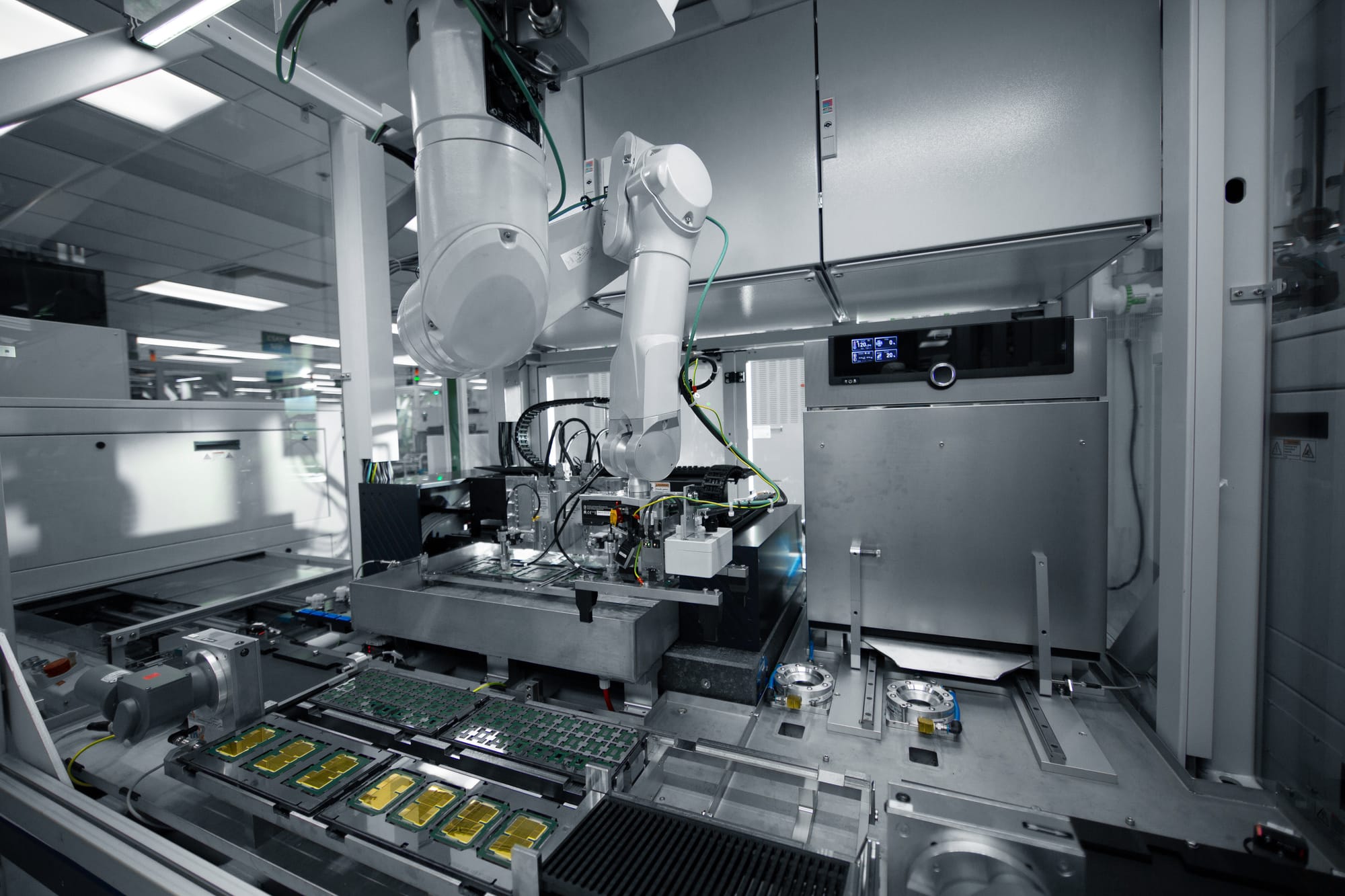 Ultrasonic inspection of data-center GPUs, Intel Chandler, December 2023.