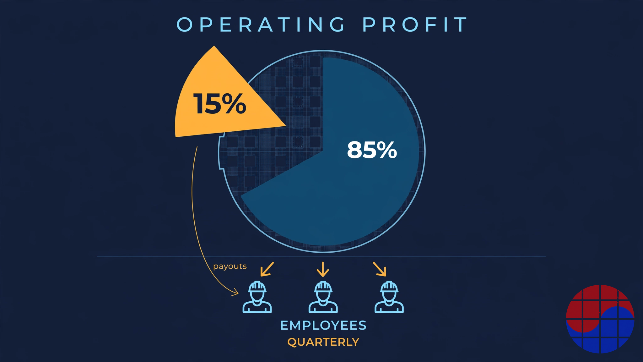 Diagram of the demanded 15% operating-profit sharing structure