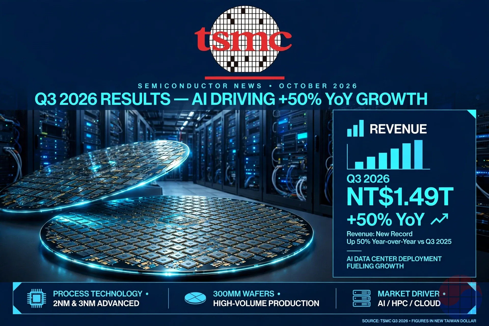 TSMC Q3 2026 revenue infographic