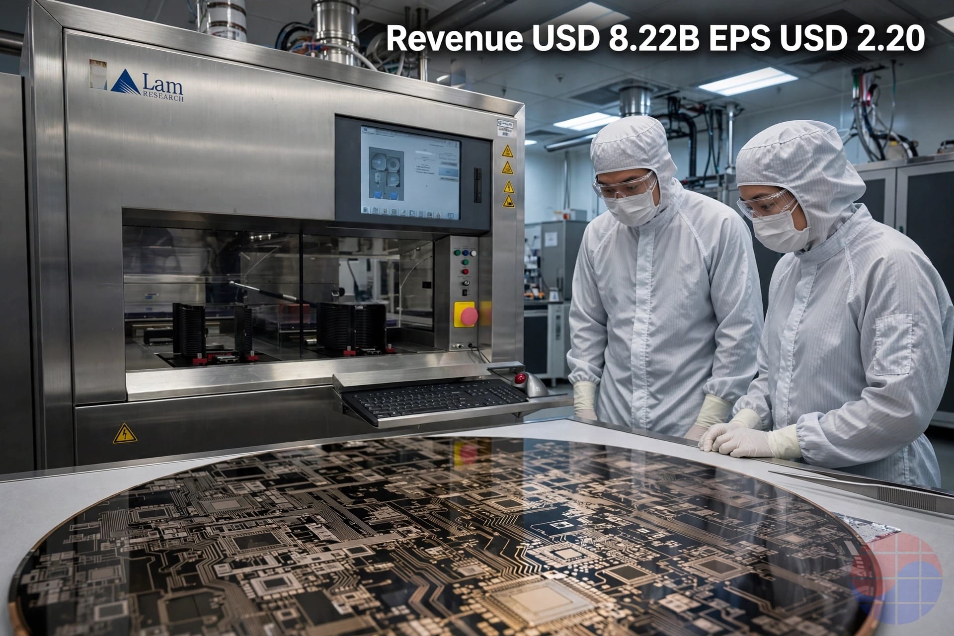 Lam Research revenue USD 8.22B EPS USD 2.20 - fiscal Q1 2027 results October 2026