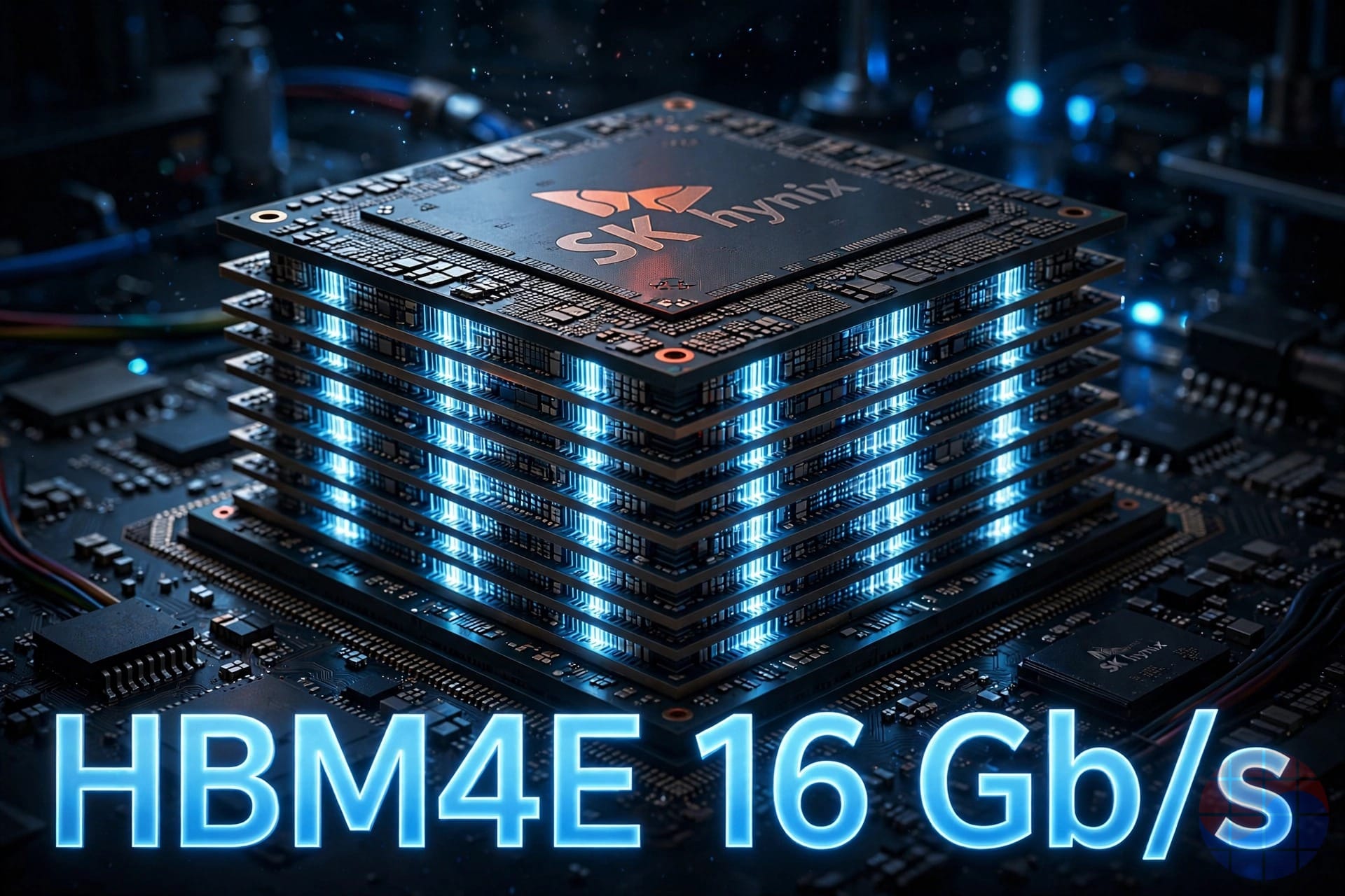 SK Hynix HBM4E — 16 Gb/s per pin, over 20% lower power than HBM4