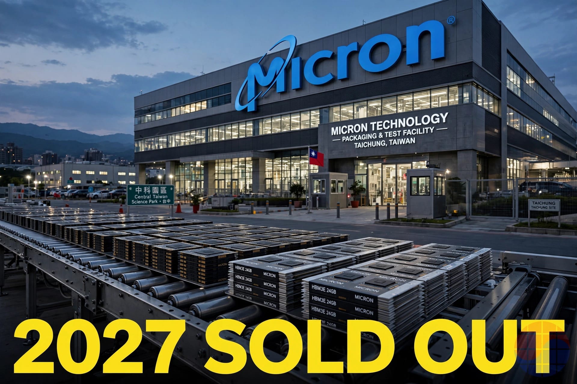 Micron AATT2 Taichung — second advanced packaging and test facility, 2027 capacity sold out