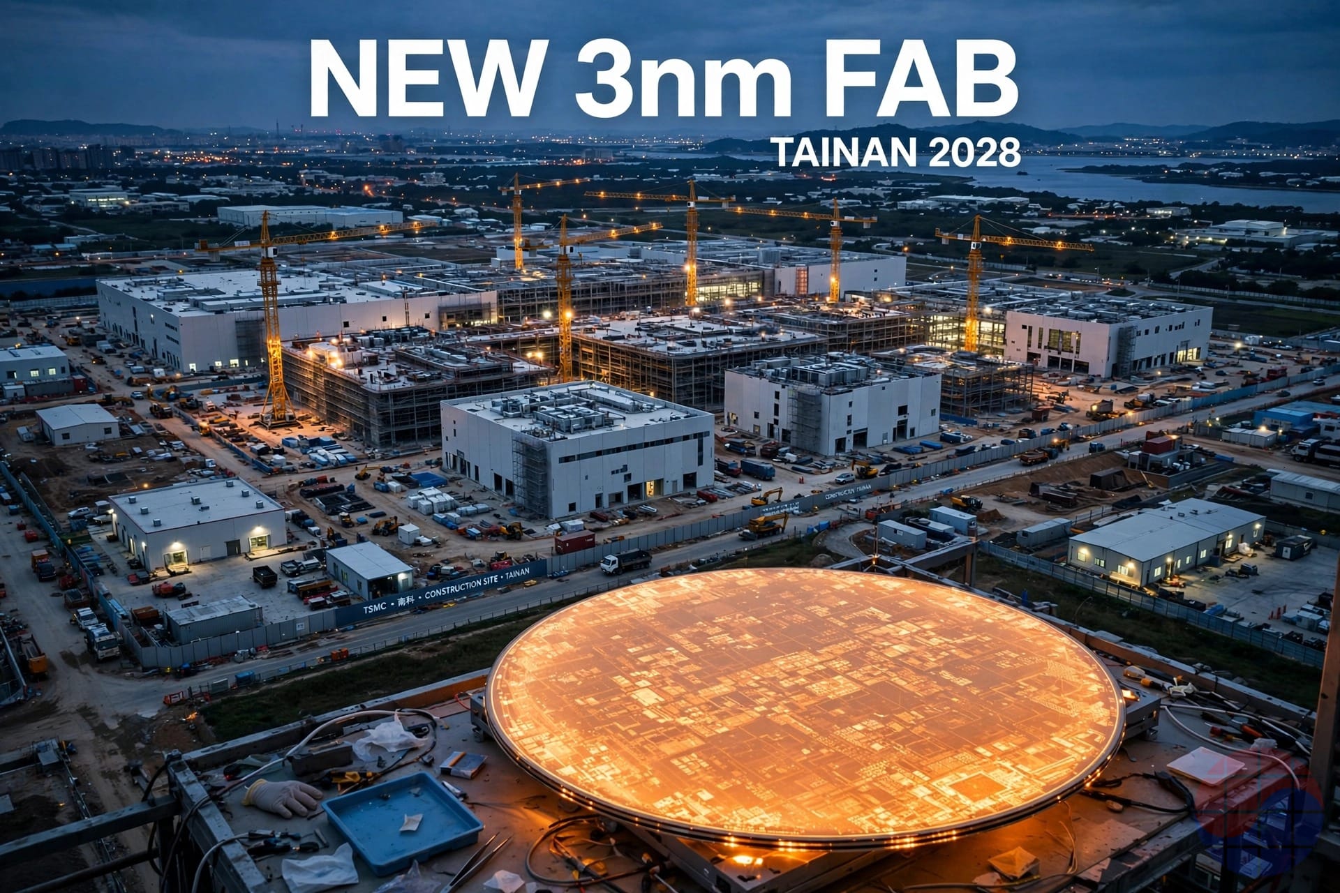 TSMC new 3nm fab Tainan 2028 — additional 3nm plant targeting H1 2028 mass production