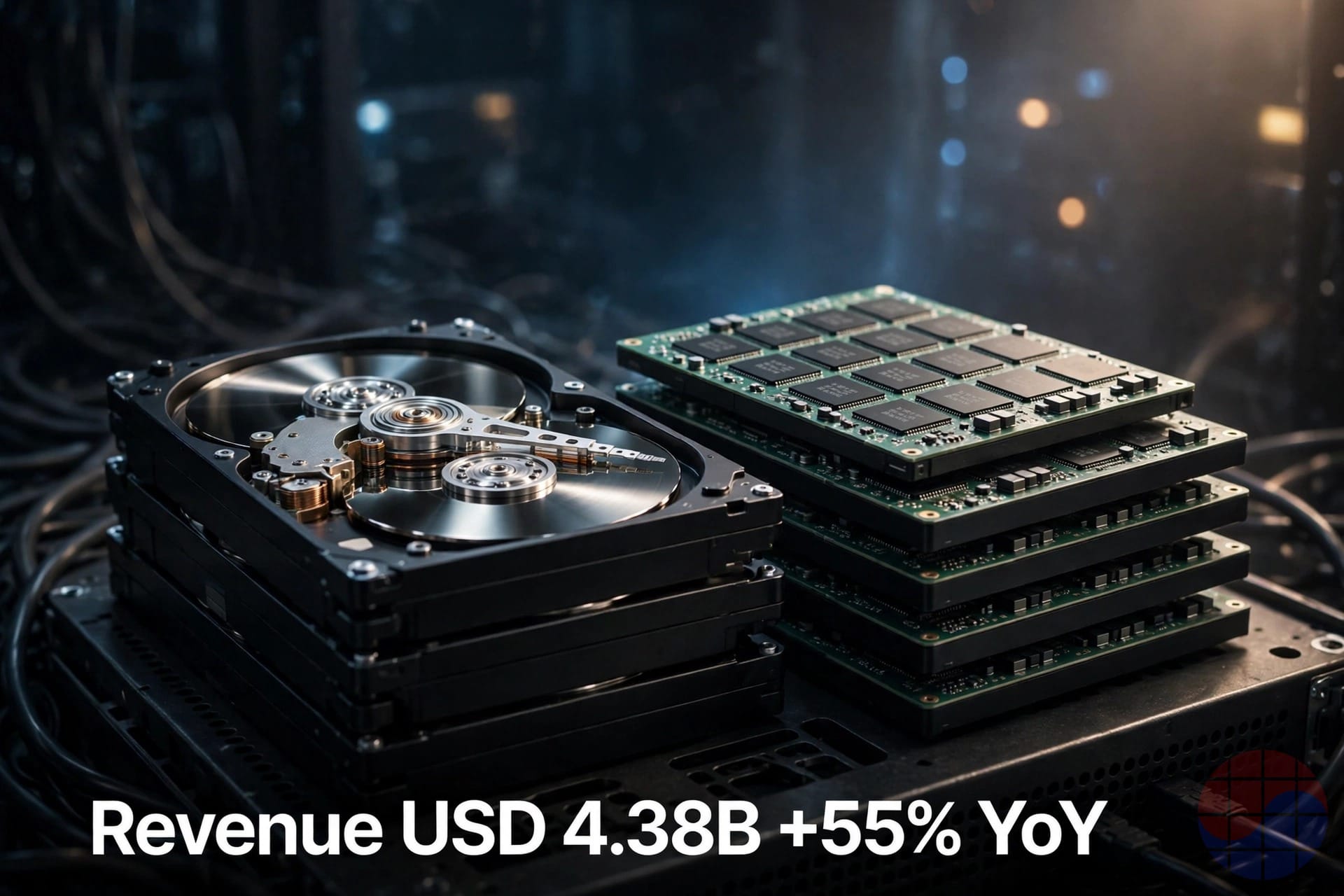 Western Digital revenue USD 4.381B up 55 percent - fiscal Q1 2027 October 2026
