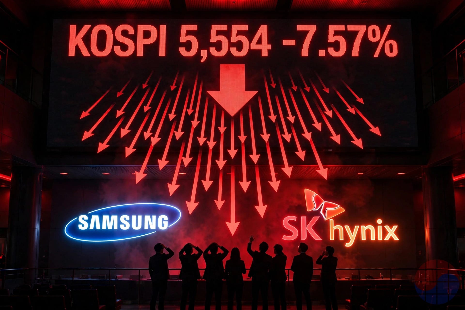 KOSPI black Thursday — index plunges 7.57% to 5,554, circuit breaker triggered