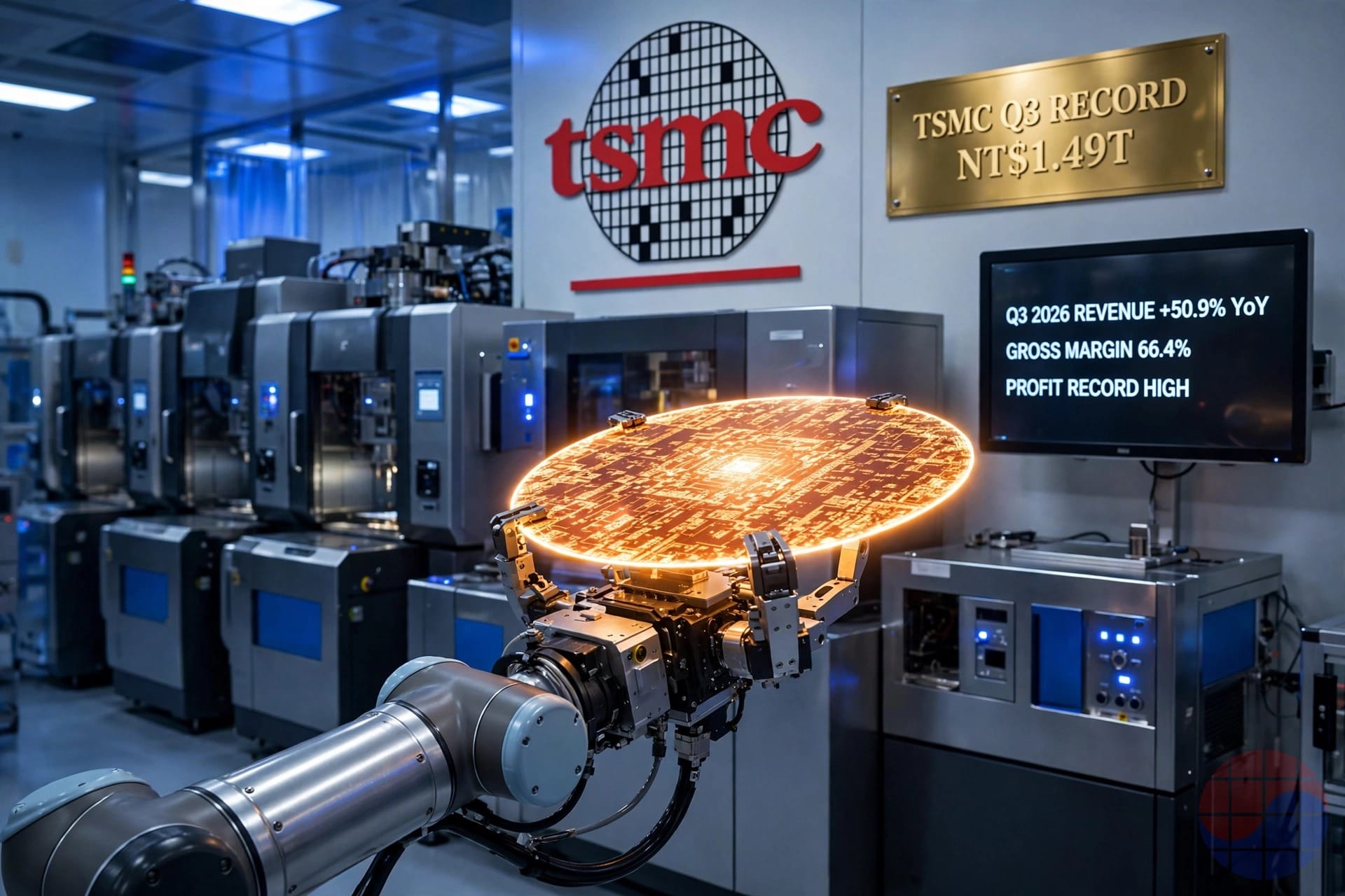 TSMC record Q3 — revenue NT$1.49 trillion, sixth straight record quarter