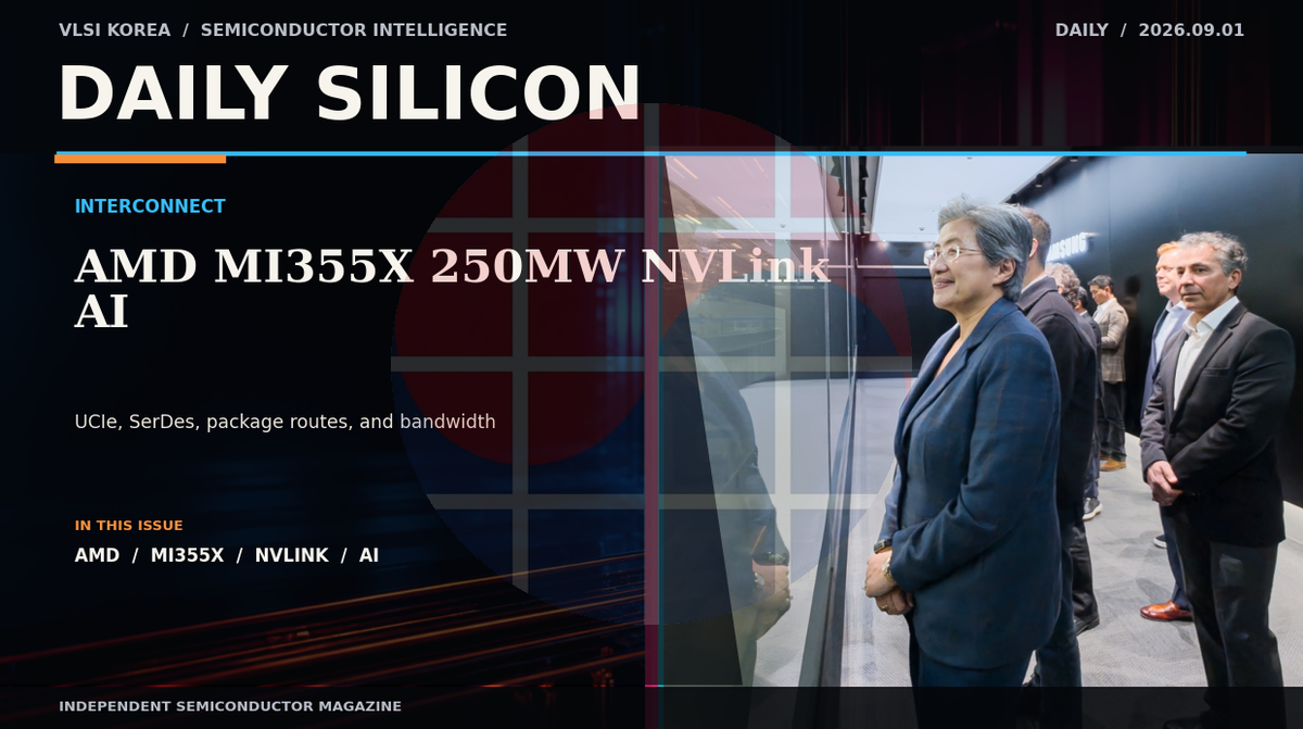 Daily Silicon cover featuring AMD CEO Lisa Su at a Samsung semiconductor fab
