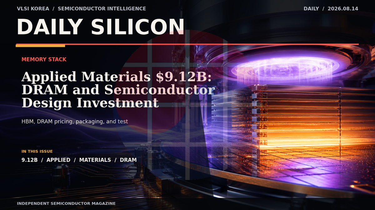 VLSI Korea Daily Silicon original cover for today’s Applied Materials and DRAM issue